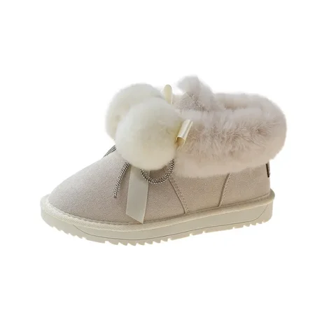 Women‘s Fluffy Fur Ball Decor Winter Thermal Insulated Snow Shoes Warm Ankle High Fleece Shoes Women‘s Footwear
Women‘s Fluffy Fur Ball Decor Winter Thermal Insulated Snow Shoes Warm Ankle High Fleece Shoes Women‘s Footwear