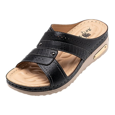 Wedge Sandals For Women New Women S American Wedge Heel Thick Sole Comfortable Non Slip Slippers Sandals For Women Dressy Summer Prom Dress Party
Wedge Sandals For Women New Women S American Wedge Heel Thick Sole Comfortable Non Slip Slippers Sandals For Women Dressy Summer Prom Dress Party