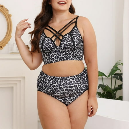 Plus Size Women S Sexy Leopard Lingerie Underwear Cross Straps Knickers Set 
Plus Size Women S Sexy Leopard Lingerie Underwear Cross Straps Knickers Set