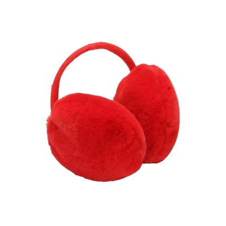 

Thinsont Ear Muffs Warmer Earmuffs Fashion Cover Plush Pad Windproof Winter Sports Clothing for Skiing back red