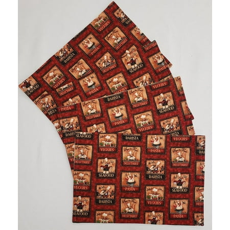 Fat Bistro Chef Placemats by Penny s Needful Things (Set of 2) (Canvas Black) 
Fat Bistro Chef Placemats by Penny s Needful Things (Set of 2) (Canvas Black)