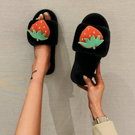 Vedolay Slippers Summer Slippers for Women Faux Fur Fuzzy Slide Sandals Non Slip Washable Black 38
Vedolay Slippers Summer Slippers for Women Faux Fur Fuzzy Slide Sandals Non Slip Washable Black 38