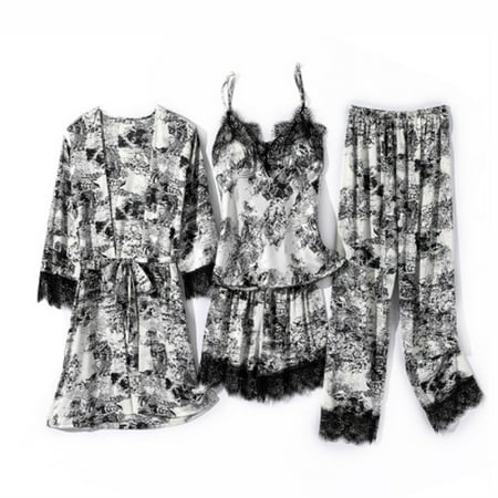 Womens Pajama Sets Lace Nightgown Lingerie Satin Casual Home Womens Loungewear Set
Womens Pajama Sets Lace Nightgown Lingerie Satin Casual Home Womens Loungewear Set