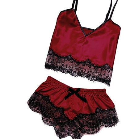 Knosfe Women Eyelash Satin Solid Color Pajamas Set Cami Shorts Set Lace Two Piece Pjs XXL
Knosfe Women Eyelash Satin Solid Color Pajamas Set Cami Shorts Set Lace Two Piece Pjs XXL