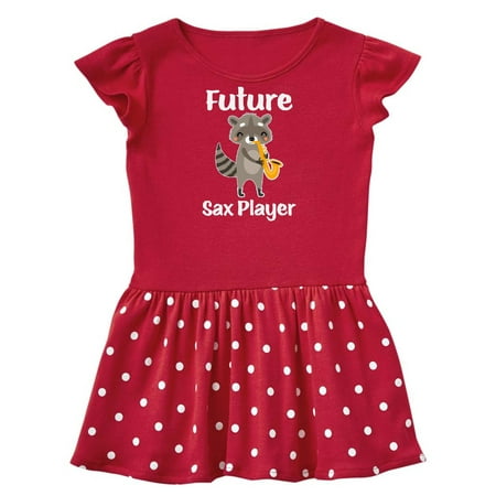 Inktastic Future Saxophone Player Kids Raccoon Gift Baby Girl Dress