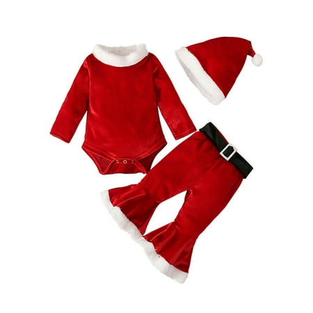 Colisha Buttons Party Jumpsuit Top + Flared Pants+Hat for Girls Casual Crew Neck Christmas Outfits Fleece Bow Tie Romper Set Red 80cm
Colisha Buttons Party Jumpsuit Top + Flared Pants+Hat for Girls Casual Crew Neck Christmas Outfits Fleece Bow Tie Romper Set Red 80cm