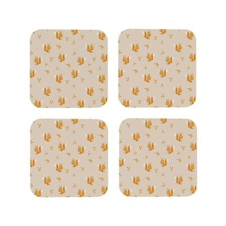Tideii Squirrel Animal for Leather Coasters 4 Pieces Anti-fouling and Anti-scalding Decorative Coasters Suitable for Restaurants Kitchens Coffee Shops-Square
Tideii Squirrel Animal for Leather Coasters 4 Pieces Anti-fouling and Anti-scalding Decorative Coasters Suitable for Restaurants Kitchens Coffee Shops-Square