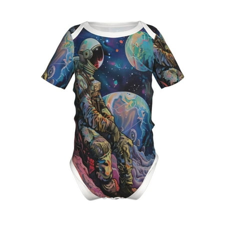 Adobk Rainbow Astronaut Space Landscape Print Baby Climbing Clothes Jumpsuit Rompers Classic Rompers Child Short sleeve Bodysuits-6 Months
Adobk Rainbow Astronaut Space Landscape Print Baby Climbing Clothes Jumpsuit Rompers Classic Rompers Child Short sleeve Bodysuits-6 Months