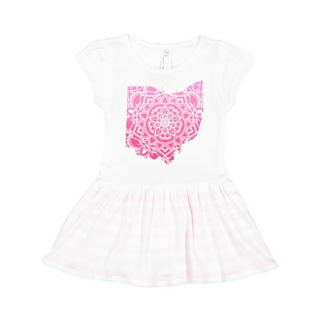 Inktastic Ohio Silhouette Mandala Gift Toddler Girl Dress