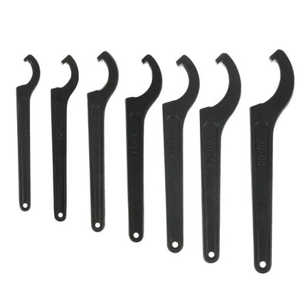 Rosarivae 7pcs Half Moon Wrench Round Nut Hook Spanner Wrench Spanner Universal Hand Tool