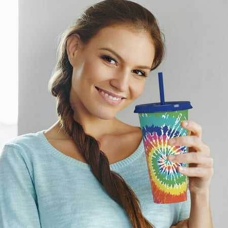 〖Roliyen〗Mugs Creative Water Cup Color Changing Cup PP Plastic Straw Cup Color Changing Plastic Transparent Straw Cup 710ml Cold Change Temperature Sensitive Plastic Cup
〖Roliyen〗Mugs Creative Water Cup Color Changing Cup PP Plastic Straw Cup Color Changing Plastic Transparent Straw Cup 710ml Cold Change Temperature Sensitive Plastic Cup