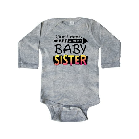 Inktastic Don t Mess with my Baby Sister Gift Baby Boy or Baby Girl Long Sleeve Bodysuit
Inktastic Don t Mess with my Baby Sister Gift Baby Boy or Baby Girl Long Sleeve Bodysuit