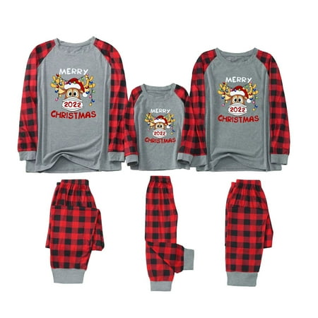 Matching Family Pajamas Sets Long Sleeve Christmas Reindeer Plaid Pjs Kids Holiday Sleepwear Homewear
Matching Family Pajamas Sets Long Sleeve Christmas Reindeer Plaid Pjs Kids Holiday Sleepwear Homewear