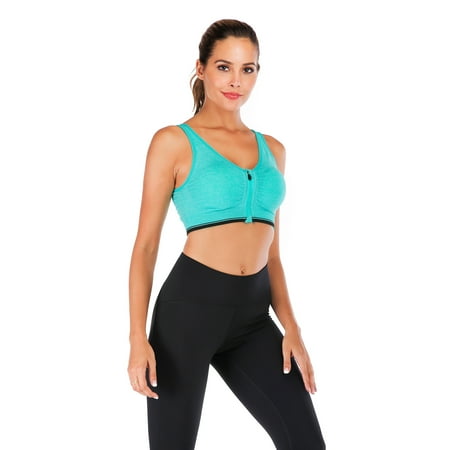 Sports Bras Zipper in Front Workout Bra Low Impact High Support Zip Running Bra Yoga Workout Top Green XL
Sports Bras Zipper in Front Workout Bra Low Impact High Support Zip Running Bra Yoga Workout Top Green XL