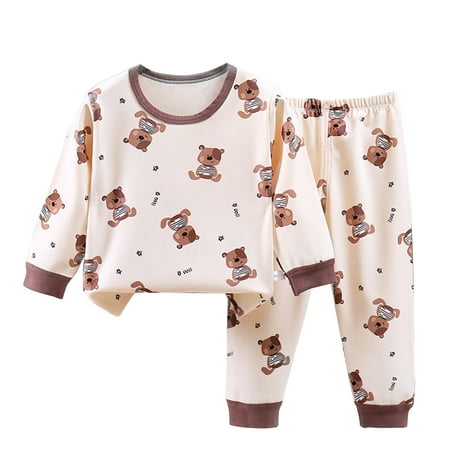 Meresysid Toddler Kids Infant 1 To 6 Years Old German Velvet Thermal Underwear Set Double-Sided Velvet Plus Velvet Thickened Fall Clothes Long Trousers Home Wear Pajamas Brown
Meresysid Toddler Kids Infant 1 To 6 Years Old German Velvet Thermal Underwear Set Double-Sided Velvet Plus Velvet Thickened Fall Clothes Long Trousers Home Wear Pajamas Brown