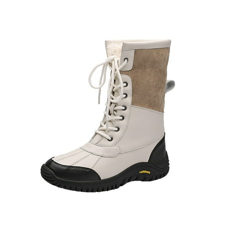 Colisha Women Winter Boot Mid-Calf Snow Boots Plush Lined Warm Shoes Ladies Waterproof Lace Up Beige 8.5
Colisha Women Winter Boot Mid-Calf Snow Boots Plush Lined Warm Shoes Ladies Waterproof Lace Up Beige 8.5