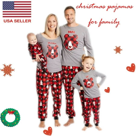 Sunisery Matching Family Pajamas Christmas Cute Polar Bear Print Top and Elastic Plaid Trousers Parent-child Pajamas
Sunisery Matching Family Pajamas Christmas Cute Polar Bear Print Top and Elastic Plaid Trousers Parent-child Pajamas