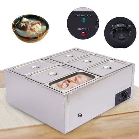 Miumaeov 110V 6-Pan Commercial Food Warmer Food Buffet Warmer Food Pans for Buffet Stainless Steel Electric Food Steamer Adjustable Heat for Catering and Restaurants 5.7in Deep
Miumaeov 110V 6-Pan Commercial Food Warmer Food Buffet Warmer Food Pans for Buffet Stainless Steel Electric Food Steamer Adjustable Heat for Catering and Restaurants 5.7in Deep