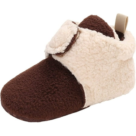 QWZNDZGR Baby Boy Girl Boots Winter Shoes Sneakers Moccasins First Walkers Lace up Non-Skid Soft Sole Slippers Newborn