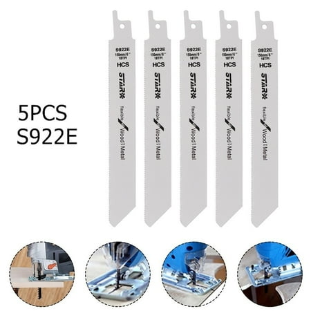 5pc 150mm S922E Reciprocating Saw Blade 18TPI Metal Wood cutting