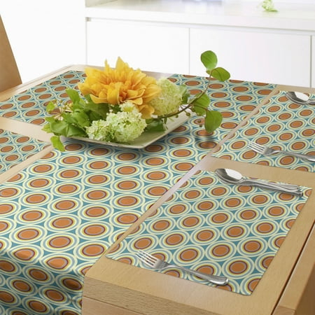 Retro Table Runner & Placemats Vintage Geometrical Motifs Pattern Set for Dining Table Decor Placemat 4 pcs + Runner 16 x90 Orange Cream Sea Blue by Ambesonne
Retro Table Runner & Placemats Vintage Geometrical Motifs Pattern Set for Dining Table Decor Placemat 4 pcs + Runner 16 x90 Orange Cream Sea Blue by Ambesonne