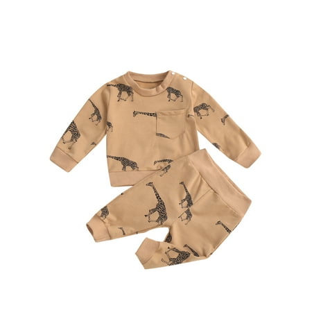 Bagilaanoe 2Pcs Newborn Baby Boy Girl Long Pants Set Cartoon Print Long Sleeve Sweatshirt Pullover Tops + Trousers 3M 6M 12M 18M 24M Infant Casual Sweatsuit
Bagilaanoe 2Pcs Newborn Baby Boy Girl Long Pants Set Cartoon Print Long Sleeve Sweatshirt Pullover Tops + Trousers 3M 6M 12M 18M 24M Infant Casual Sweatsuit