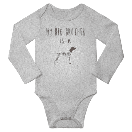 My Big Brother is a Pointer Dog Cute Baby Long Sleeve Clothing Bodysuits Boy Girl (Gray 12-18M)
My Big Brother is a Pointer Dog Cute Baby Long Sleeve Clothing Bodysuits Boy Girl (Gray 12-18M)