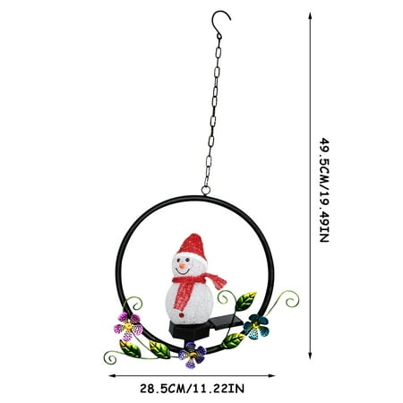 AnuirheiH Christmas Solar Garden Hanging Light LED Lights Christmas Lawns Snowman Decoration Light Wind Chime Light 11.22x19.49inch
AnuirheiH Christmas Solar Garden Hanging Light LED Lights Christmas Lawns Snowman Decoration Light Wind Chime Light 11.22x19.49inch