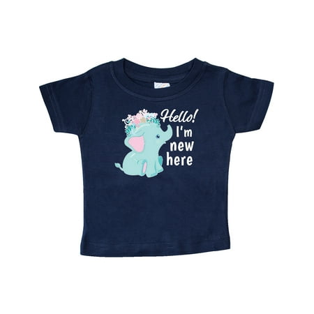 Inktastic Hello I m New Here with Cute Baby Elephant with Flower Crown Gift Baby Boy or Baby Girl T-Shirt
Inktastic Hello I m New Here with Cute Baby Elephant with Flower Crown Gift Baby Boy or Baby Girl T-Shirt