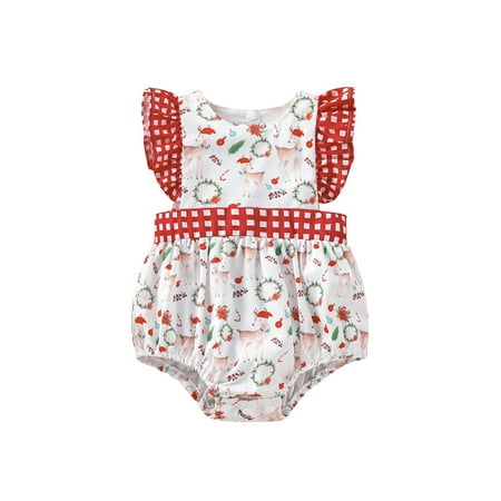 Bagilaanoe Sisther Matching Christmas Clothes Elk Print FlySleeve Romper / Dress 6M 12M 18M 24M 3T 4T 5T 6T Toddler Baby Girl Holiday Party Outfits
Bagilaanoe Sisther Matching Christmas Clothes Elk Print FlySleeve Romper / Dress 6M 12M 18M 24M 3T 4T 5T 6T Toddler Baby Girl Holiday Party Outfits