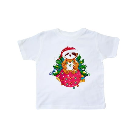 Inktastic Christmas Sloth Gift Toddler Boy or Toddler Girl T-Shirt