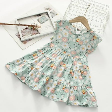 Leutsin Girls and Toddler s Casual sleeveless Dress Floral Print Dress Ruffles Fashion Dress Fluttter Sleeve Dress(2-10Y)
Leutsin Girls and Toddler s Casual sleeveless Dress Floral Print Dress Ruffles Fashion Dress Fluttter Sleeve Dress(2-10Y)