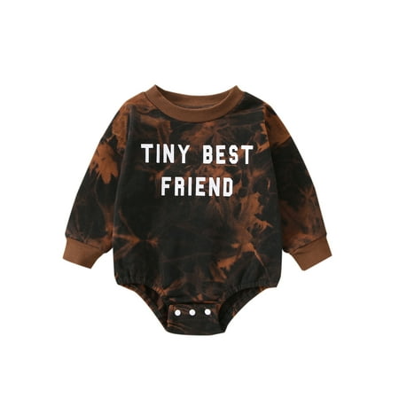 Musuos Infant Baby Casual Jumpsuit Letter Tie-Dye Print Long Sleeve Crew Neck Snap Triangle Romper One-Piece Clothes
Musuos Infant Baby Casual Jumpsuit Letter Tie-Dye Print Long Sleeve Crew Neck Snap Triangle Romper One-Piece Clothes