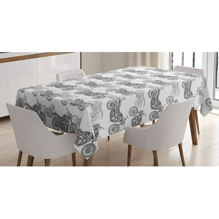 Motorcycle Tablecloth Realistic Grayscale Illustration of Classic Motorcycles with Many Details Dining Room Kitchen Rectangular Table Cover 60 X 84 Black White
Motorcycle Tablecloth Realistic Grayscale Illustration of Classic Motorcycles with Many Details Dining Room Kitchen Rectangular Table Cover 60 X 84 Black White