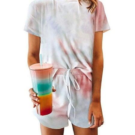 Grianlook Womens Pajama Sets Loungewear Pajamas Short Sleeve Summer Shirt and Short Set Sleepwear 2 Piece Summer Casual Loose Outfits
Grianlook Womens Pajama Sets Loungewear Pajamas Short Sleeve Summer Shirt and Short Set Sleepwear 2 Piece Summer Casual Loose Outfits