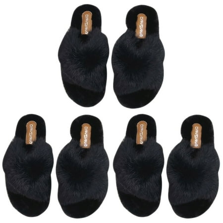 TOYMYTOY 3pcs Plush Slipper Cross Slipper Flat Bottom Plush Slipper Winter Room Slipper Pretty Slipper (Black 37)
TOYMYTOY 3pcs Plush Slipper Cross Slipper Flat Bottom Plush Slipper Winter Room Slipper Pretty Slipper (Black 37)
