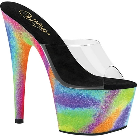 Women s Pleaser Adore 701GXY Heeled Platform Slide