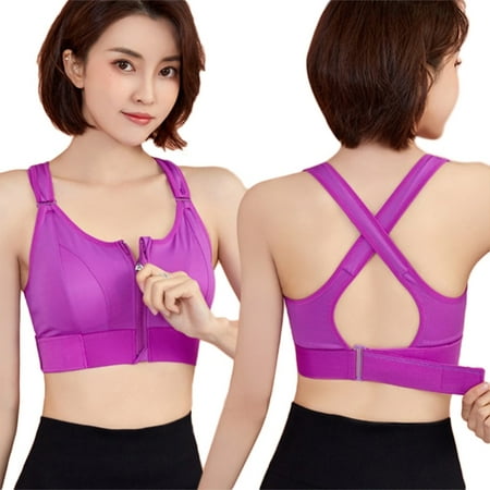 CHAOMA Front Closure Sport Bra Removable Pads Wirefree Workout Yoga Bras with Zipper
CHAOMA Front Closure Sport Bra Removable Pads Wirefree Workout Yoga Bras with Zipper
