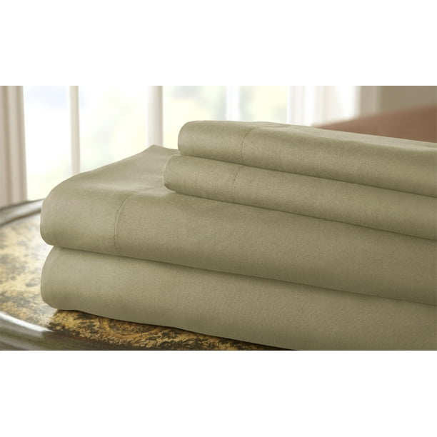 AmrapurOverseas 1MFSDBFG-TPE-KG Hotel Collection Solid Sheet Set - Taupe, King
