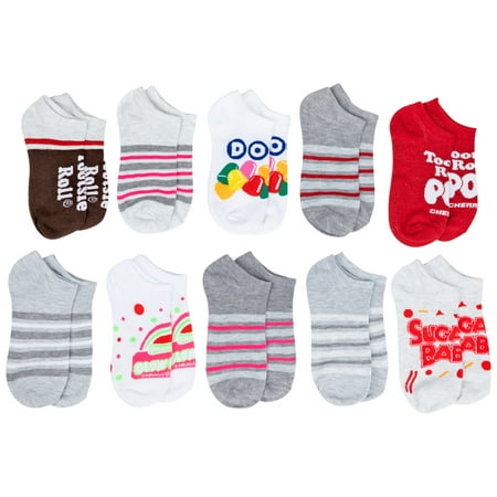 Tootsie Roll Candy Wrapper No Show Socks 10-Pair Variety Multipack