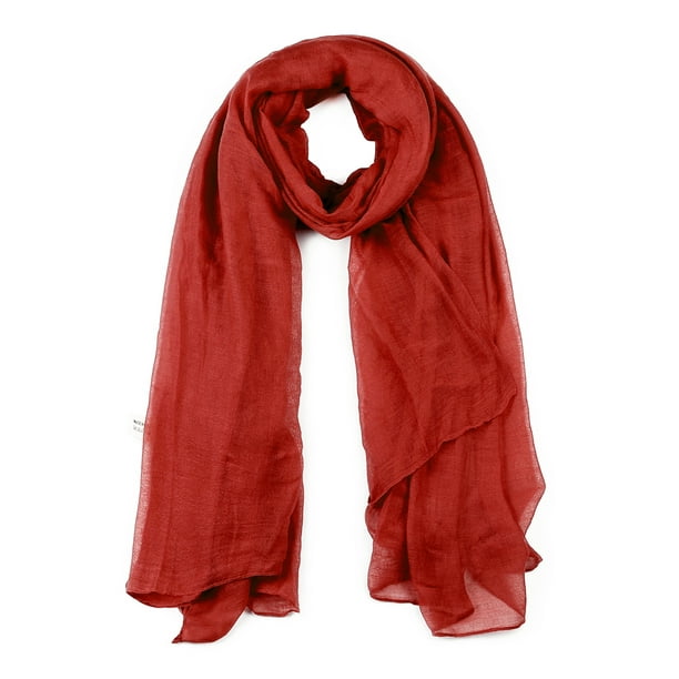 Soft Lightweight Long Scarves With Solid Color Shawl For Women and Men