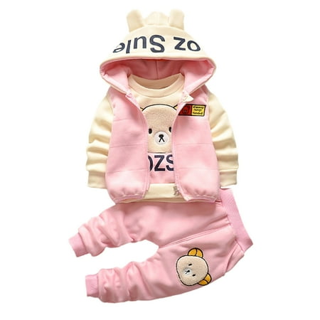 Baby Girl Outfits Warm Hooded Sleeveless Vest Long Sleeve Sweatshirt Trousers 3pcs Toddler Girls Outfit Sets Size 12-18 M
Baby Girl Outfits Warm Hooded Sleeveless Vest Long Sleeve Sweatshirt Trousers 3pcs Toddler Girls Outfit Sets Size 12-18 M