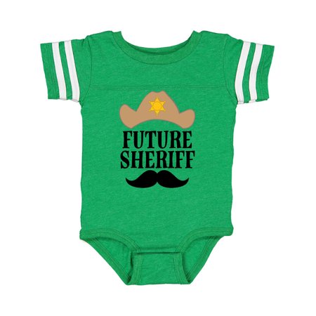 Inktastic Future Sheriff Western Hat Mustache Gift Baby Boy Bodysuit