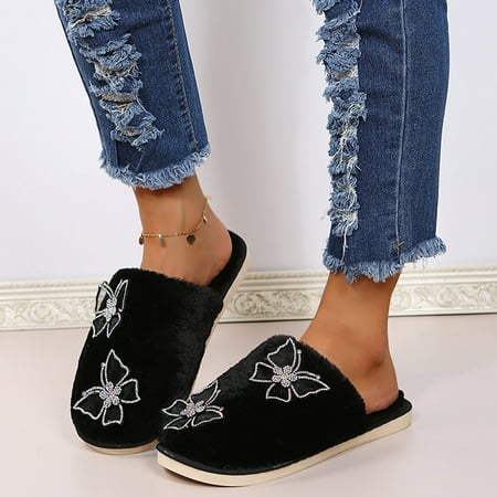 Cathalem Glitter Moccasins for Women Slippers Ladies Fashion Solid Color Butterfly Decorative Closed Toe Leopard Slippers Women Black 8
Cathalem Glitter Moccasins for Women Slippers Ladies Fashion Solid Color Butterfly Decorative Closed Toe Leopard Slippers Women Black 8