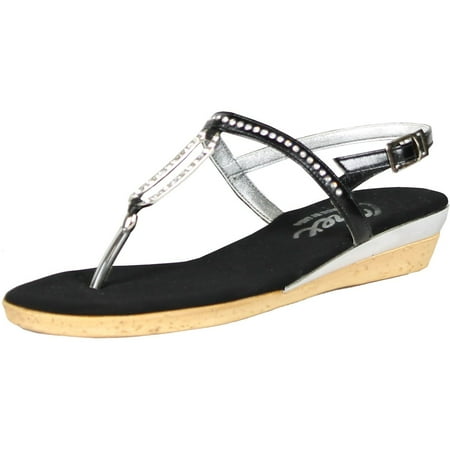 Onex Women s Cabo Thong Sandal Black/Silver 10