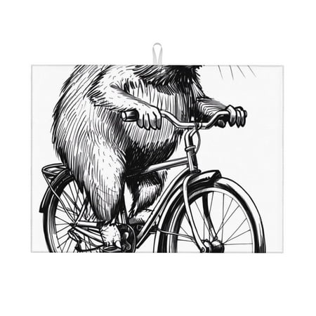 Sigee Capybara Riding Bicycle for Dish Drying Mat for Kitchen Counter Premium Kitchen Drying Mat 18 x 24 Dish Drying Pad
Sigee Capybara Riding Bicycle for Dish Drying Mat for Kitchen Counter Premium Kitchen Drying Mat 18 x 24 Dish Drying Pad