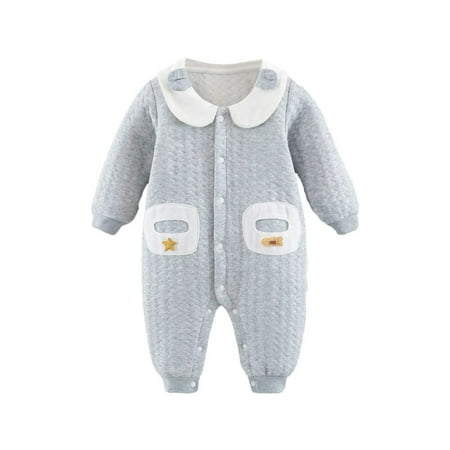 VERUGU Baby Girl Romper Children s Jumpsuit Fall Winter Cotton Warm Newborn Casual Long Sleeve Solid Onesie Gray 8M
VERUGU Baby Girl Romper Children s Jumpsuit Fall Winter Cotton Warm Newborn Casual Long Sleeve Solid Onesie Gray 8M