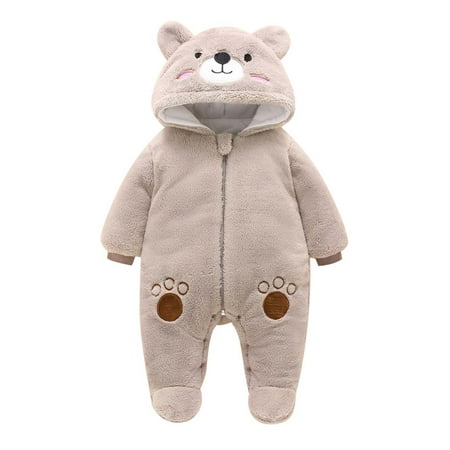 Dr.Eam Newborn Rompers Baby Newborn Bear Fleece Snowsuit Winter Coat Warm Hooded Jumpsuit For Baby Boy Girl Outerwear Grey 9 M-12 M
Dr.Eam Newborn Rompers Baby Newborn Bear Fleece Snowsuit Winter Coat Warm Hooded Jumpsuit For Baby Boy Girl Outerwear Grey 9 M-12 M