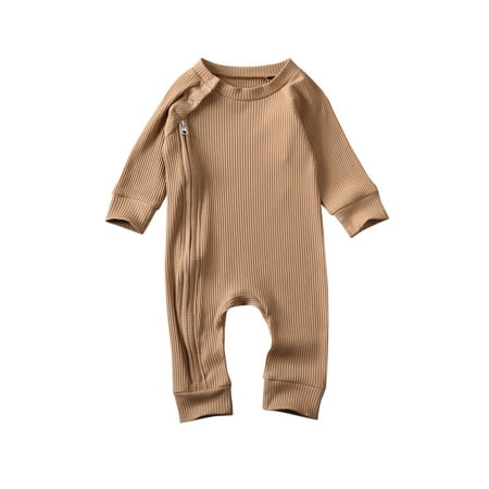 Domingbub Baby Autumn Romper Toddler Baby Boy Girl Kinting Long Sleeve Zipper O-Neck Romper Casual Jumpsuit Outfit Khaki 3-6 M
Domingbub Baby Autumn Romper Toddler Baby Boy Girl Kinting Long Sleeve Zipper O-Neck Romper Casual Jumpsuit Outfit Khaki 3-6 M