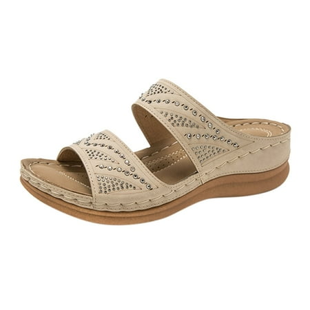 Tangnade Ladies daily all-match casual shoes Women Summer Slip-On Wedges Beach Open Toe Breathable Sandals Fashion Shoes Beige 41
Tangnade Ladies daily all-match casual shoes Women Summer Slip-On Wedges Beach Open Toe Breathable Sandals Fashion Shoes Beige 41